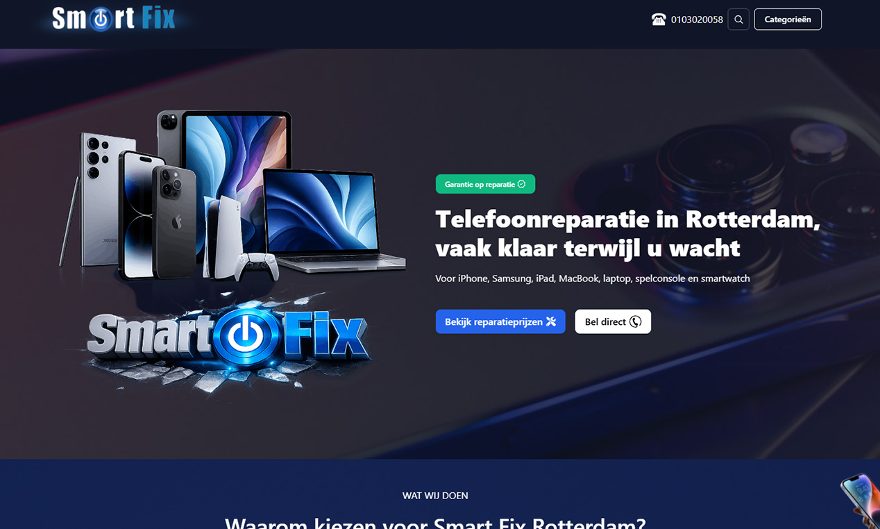 وب‌سایت نمایشگاهی Smart Fix هلند